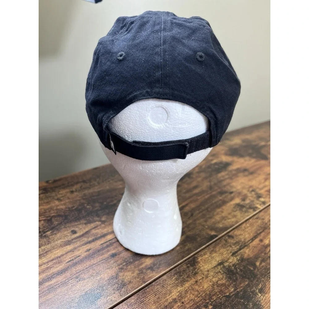 Toddler Nike Black Adjustable Baseball Cap Hat White Swoosh Logo Unisex 2t-4t
